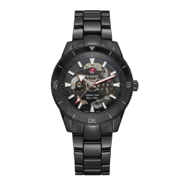 RADO CAPTAIN COOK SKELETON - BLACK SILVER