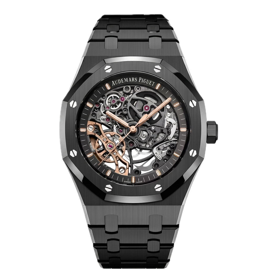 AP - ROYAL OAK DOUBLE BALANCE WHEEL BLACK