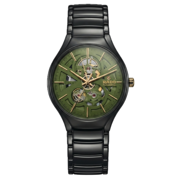 RADO TRUE ROUND AUTOMATIC OPEN HEART - BLACK GREEN