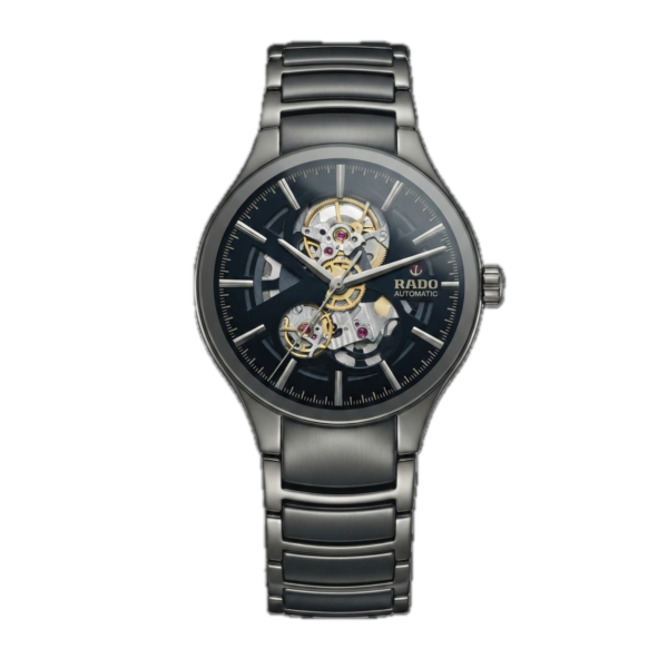 RADO TRUE ROUND AUTOMATIC OPEN HEART - FULL BLACK