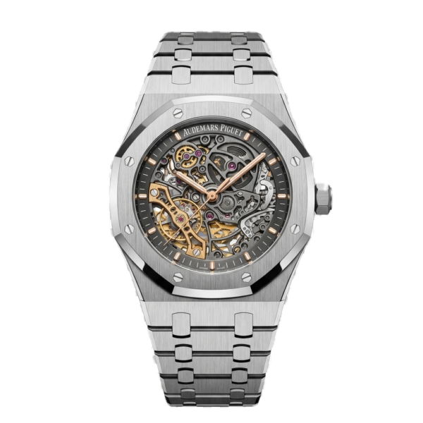 AP -  ROYAL OAK  DOUBLE BALANCE WHEEL SILVER