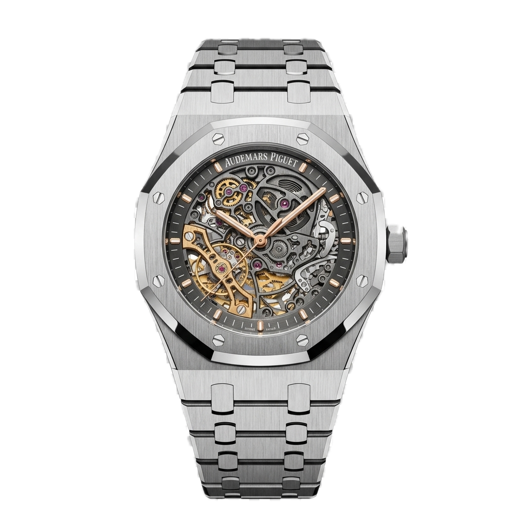 AP - ROYAL OAK DOUBLE BALANCE WHEEL SILVER