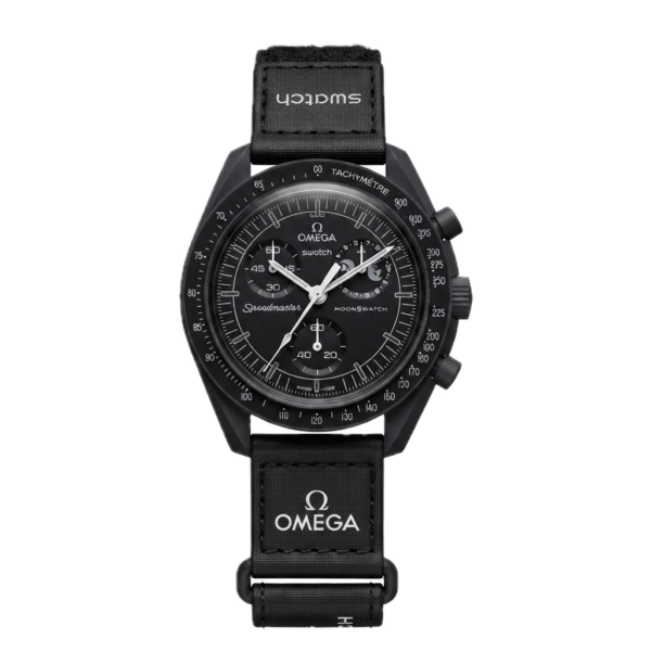 SWATCH X OMEGA BIOCERAMIC MOONSWATCH MISSION TO MOONPHASE SNOOPY BLACK
