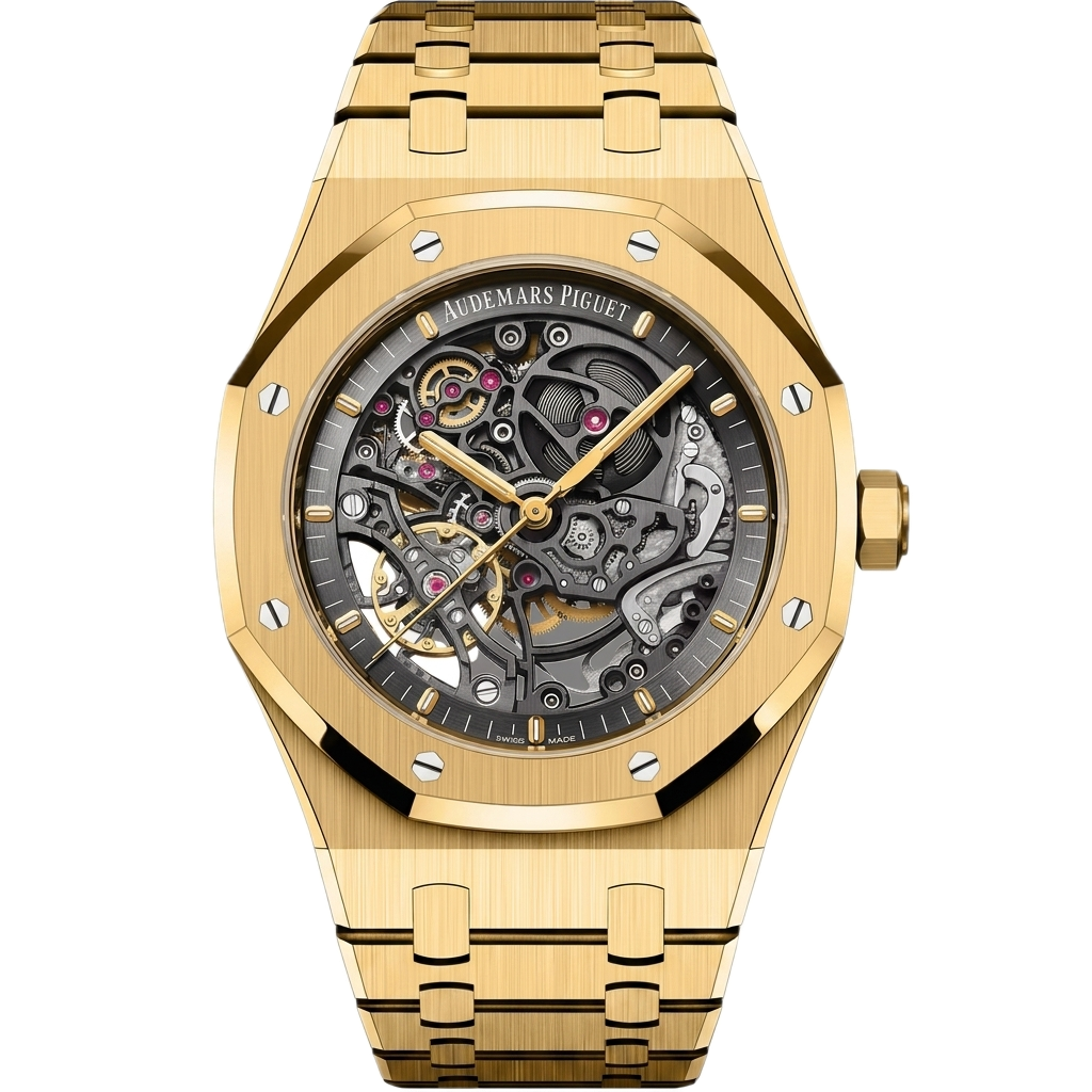 AP - ROYAL OAK DOUBLE BALANCE WHEEL GOLD
