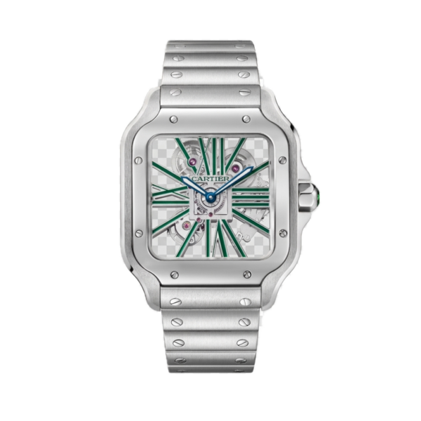 CARTIER SANTOS DE CARTIER SKELETON WATCH - SILVER