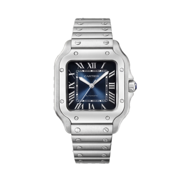 CARTIER SANTOS DE CARTIER WATCH SILVER BLUE