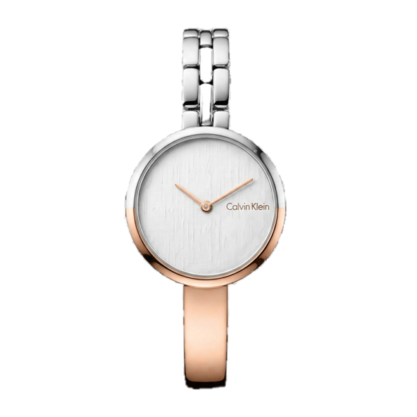 CALVIN KLIEN WOMEN ROUND DUAL TONE WATCH
