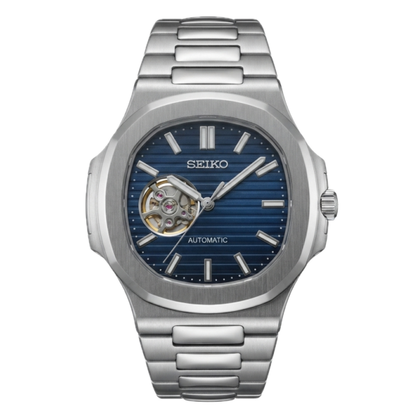 SEIKO MOD NAUTILUS SILVER BLUE