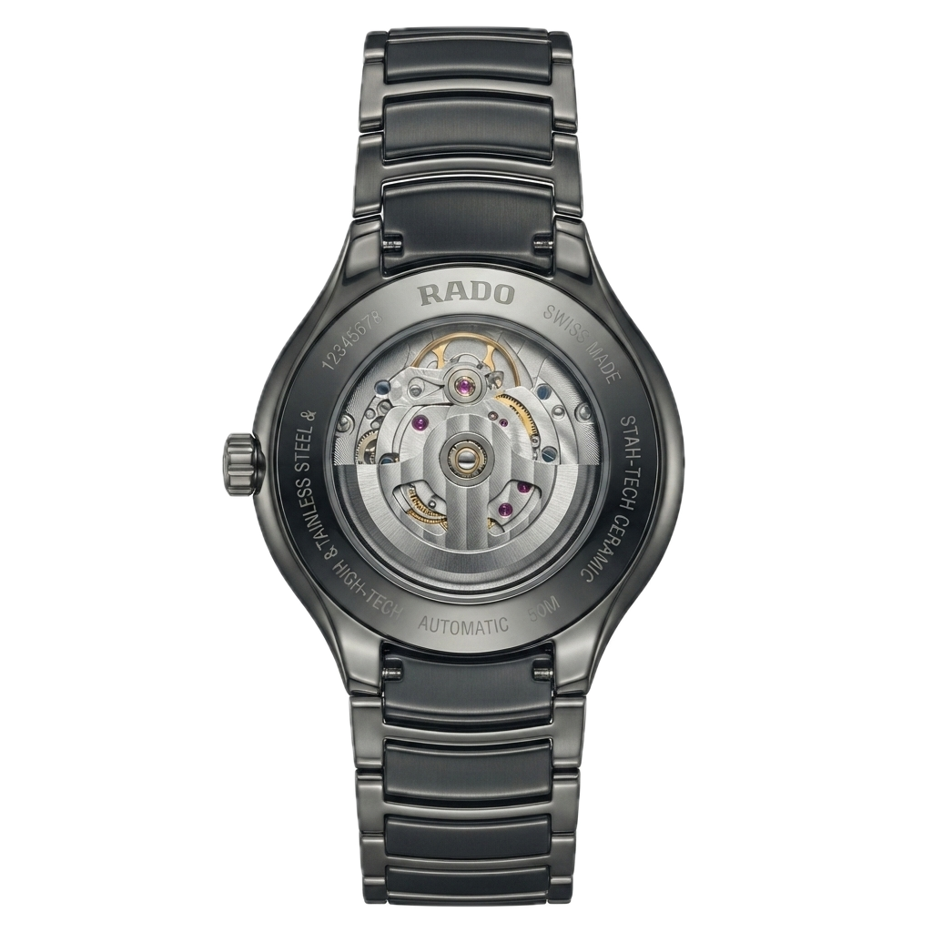 RADO TRUE ROUND AUTOMATIC OPEN HEART - FULL BLACK - Image 2