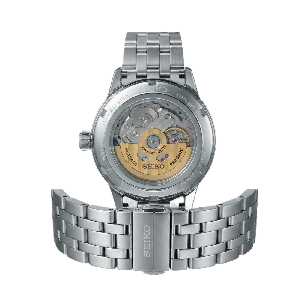 SEIKO PRESAGE AUTOMATIC OPWN HEART SILVER - Image 2