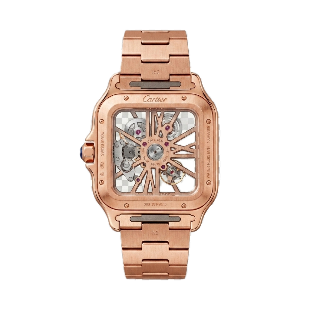 CARTIER SANTOS DE CARTIER SKELETON WATCH - GOLD - Image 2