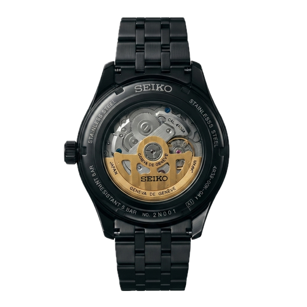 SEIKO PRESAGE AUTOMATIC OPWN HEART BLACK - Image 2