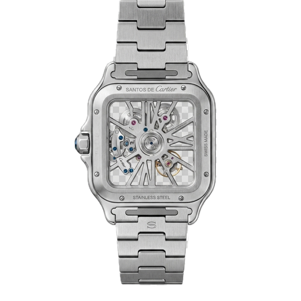CARTIER SANTOS DE CARTIER SKELETON WATCH - SILVER - Image 2