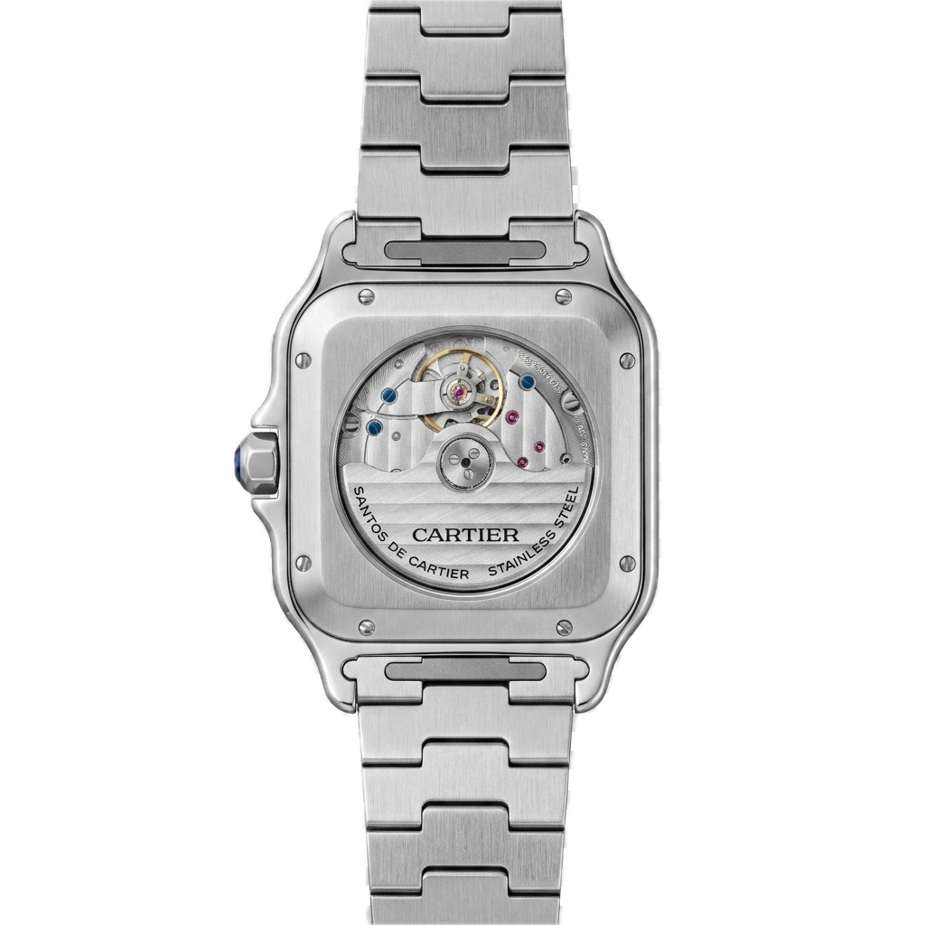 CARTIER SANTOS DE CARTIER WATCH SILVER BLUE - Image 2