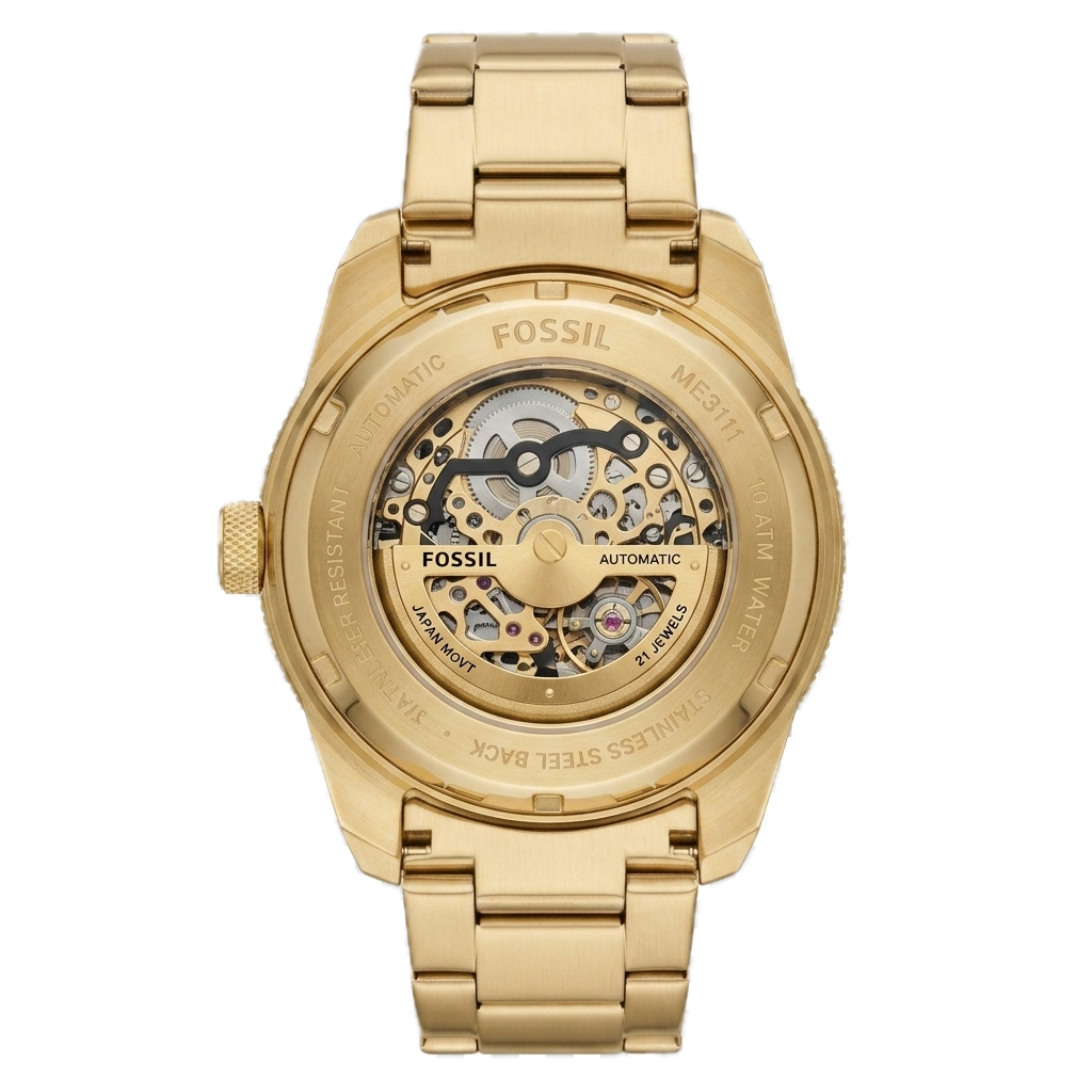 FOSSIL BROWNSMAN AUTOMATIC GOLD TONE STAINLESS STEEL - Image 2