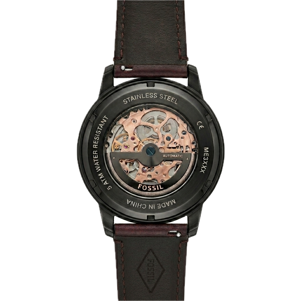 FOSSIL TOWNSMAN AUTOMATIC DARK BROWN LEATHER - Image 2