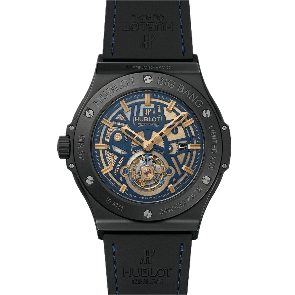 HUBLOT CLASSIC FUSION TOURBILLON SKELETON BLUE CERAMIC - Image 2