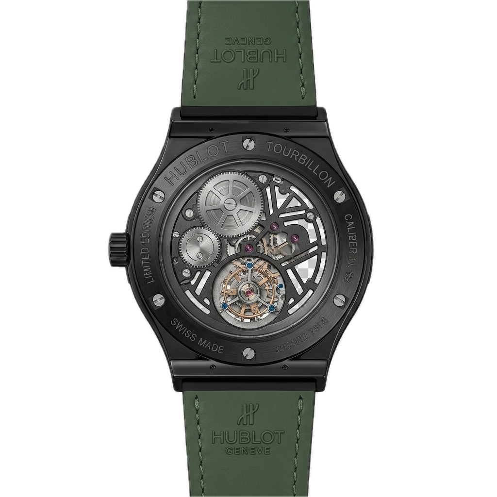 HUBLOT CLASSIC FUSION TOURBILLON SKELETON GREEN CERAMIC - Image 2