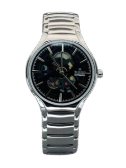 RADO TRUE ROUND AUTOMATIC OPEN HEART - SILVER BLACK