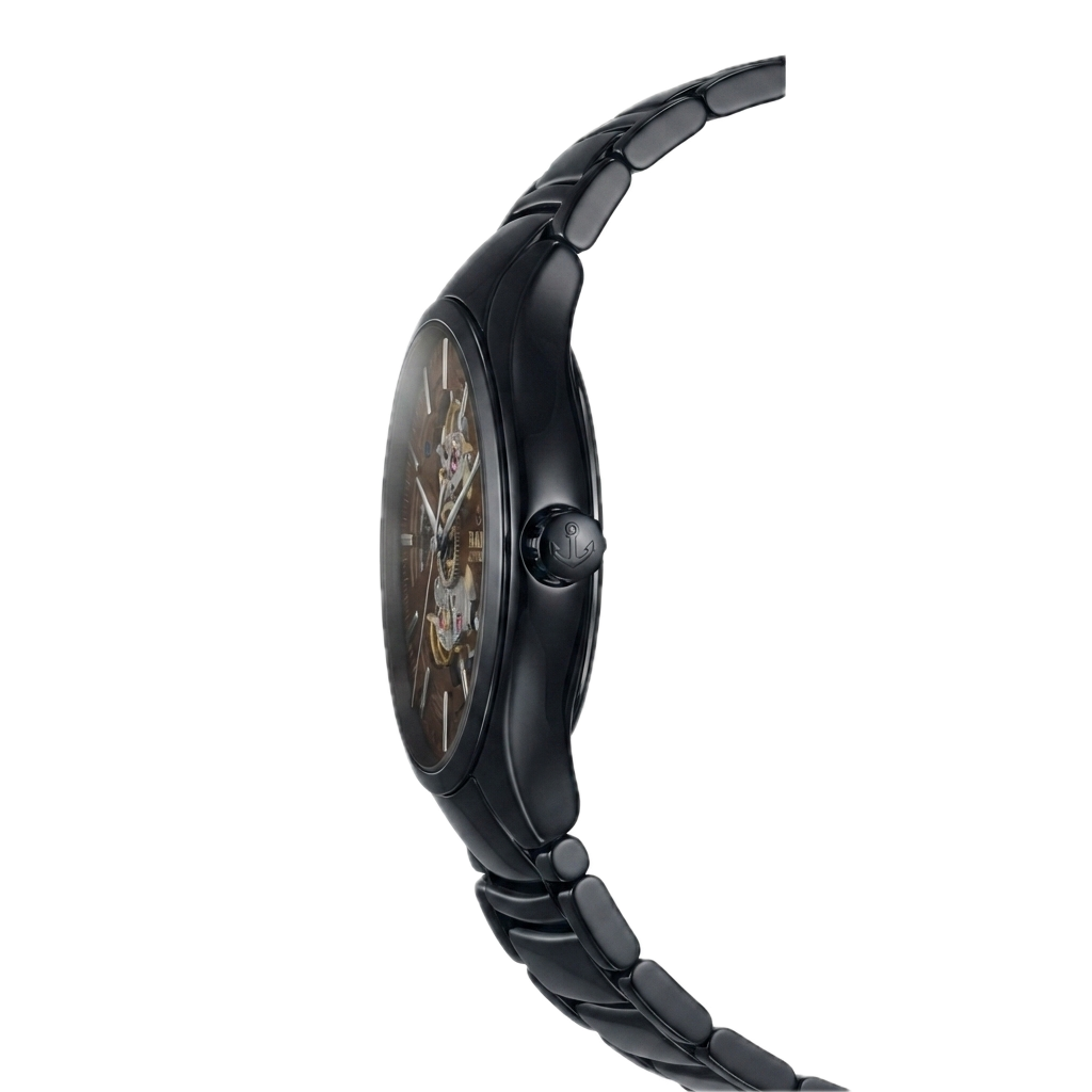 RADO TRUE ROUND AUTOMATIC OPEN HEART - BLACK BROWN - Image 3