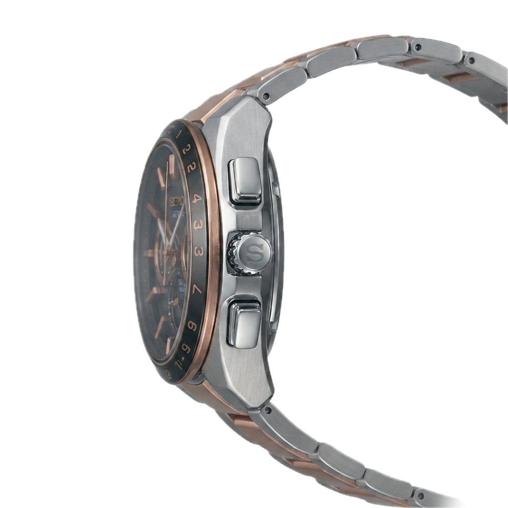 SEIKO ASTRON DUAL TONE GOLD BROWN - Image 3