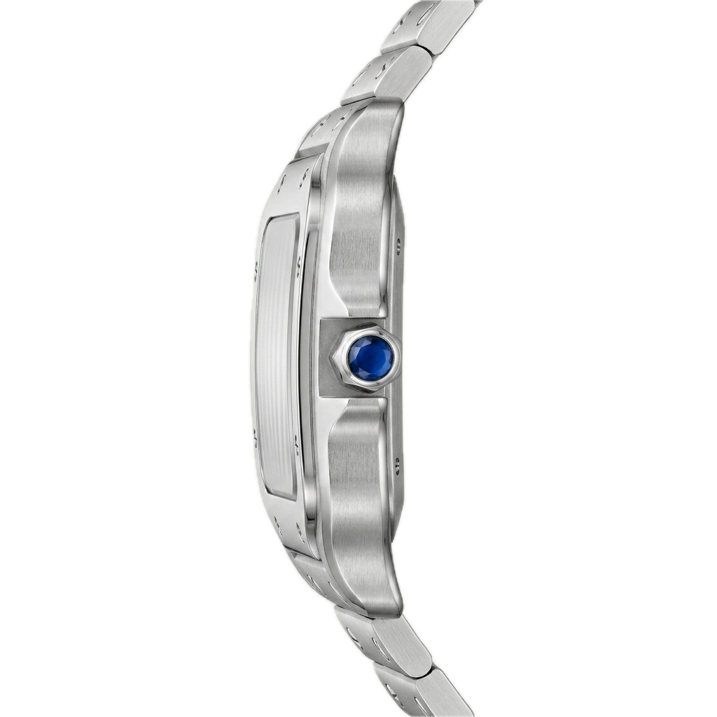 CARTIER SANTOS DE CARTIER WATCH SILVER BLUE - Image 3