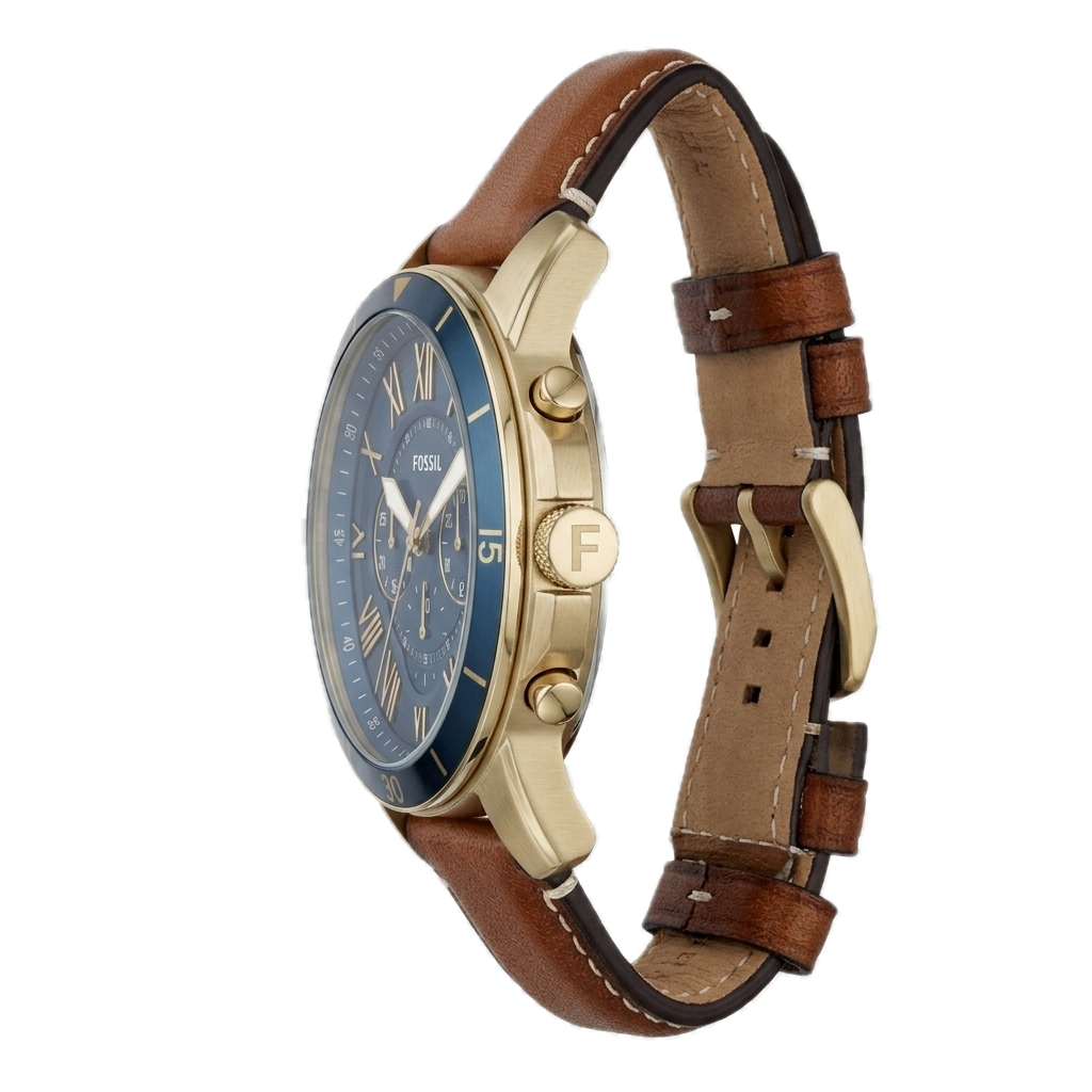 FOSSIL GRANT SPORT CRONOGRAPH LUGGAGE LEATHER - Image 3
