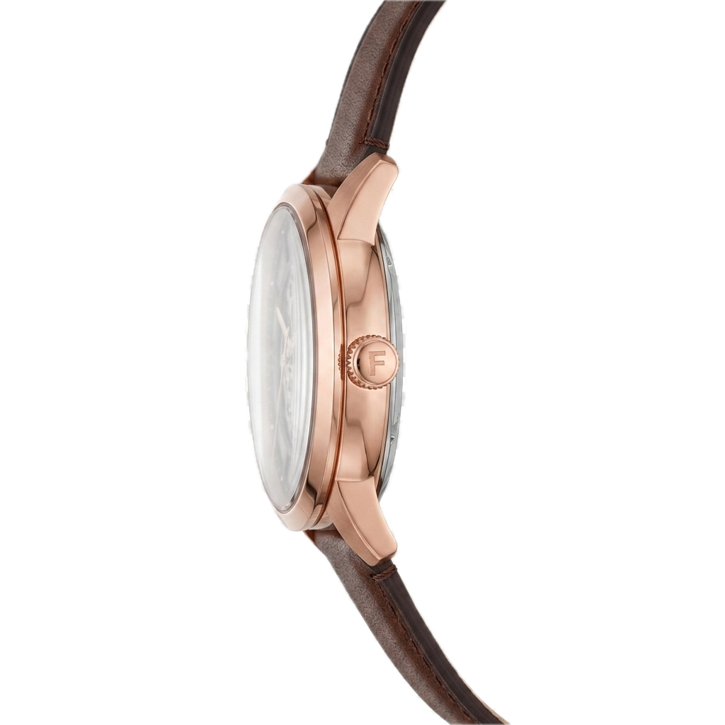FOSSIL TOWNSMAN AUTOMATIC BROWN LEATHER WATCH - Image 3