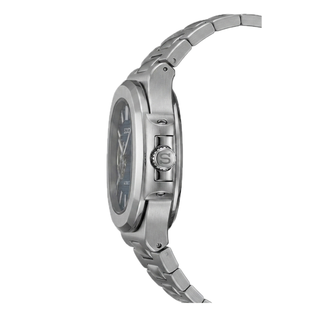 SEIKO MOD NAUTILUS SILVER BLUE - Image 3