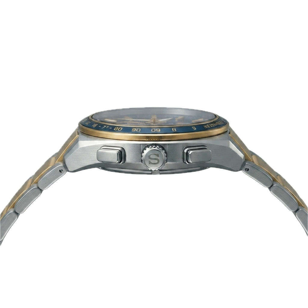 SEIKO ASTRON DUAL TONE GOLD BLUE - Image 3