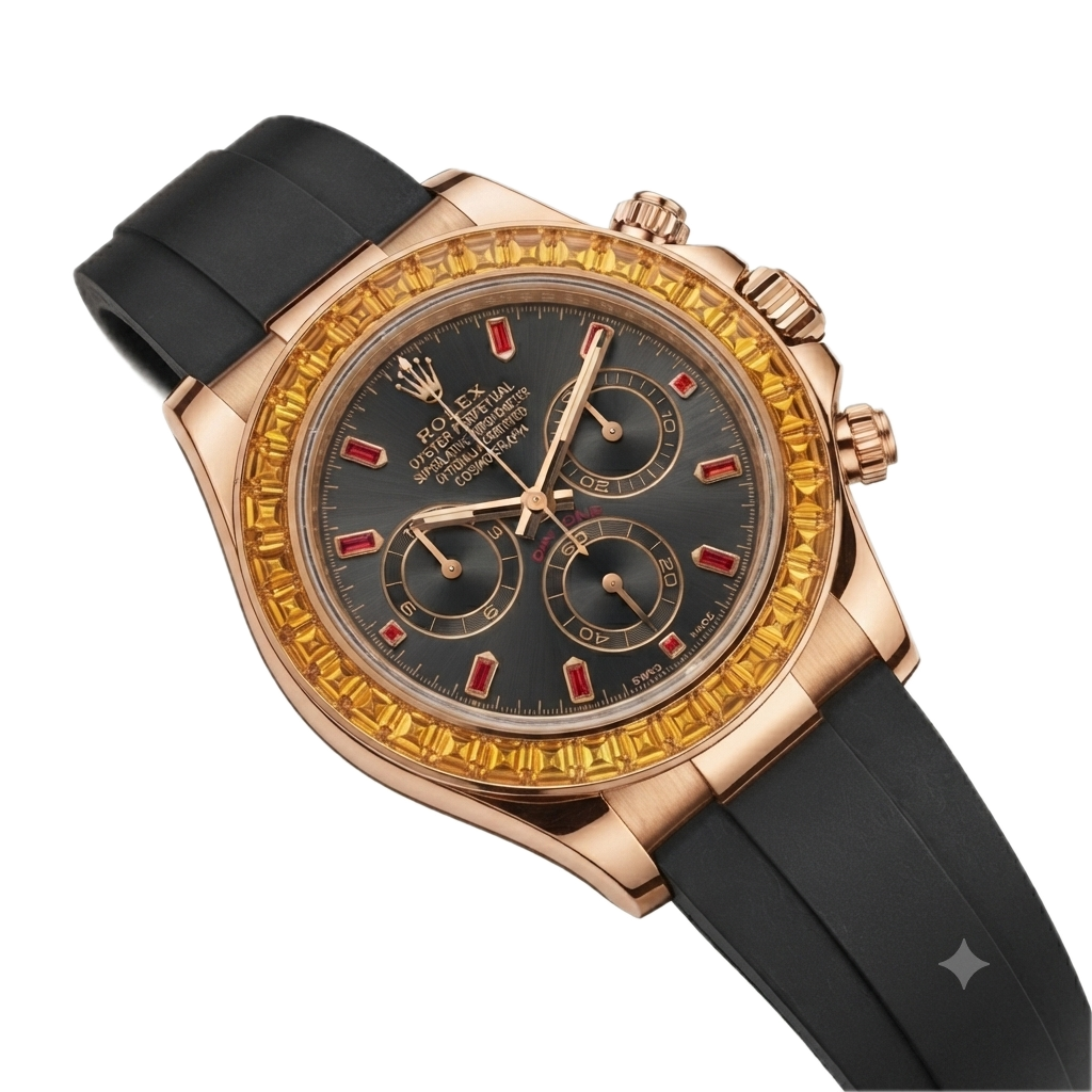 ROLEX DAYTONA COMOGRAPH ORANGE SAPPHIRE – OYSTER FLEX - Image 4