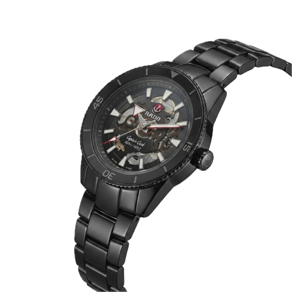RADO CAPTAIN COOK SKELETON - BLACK SILVER - Image 4