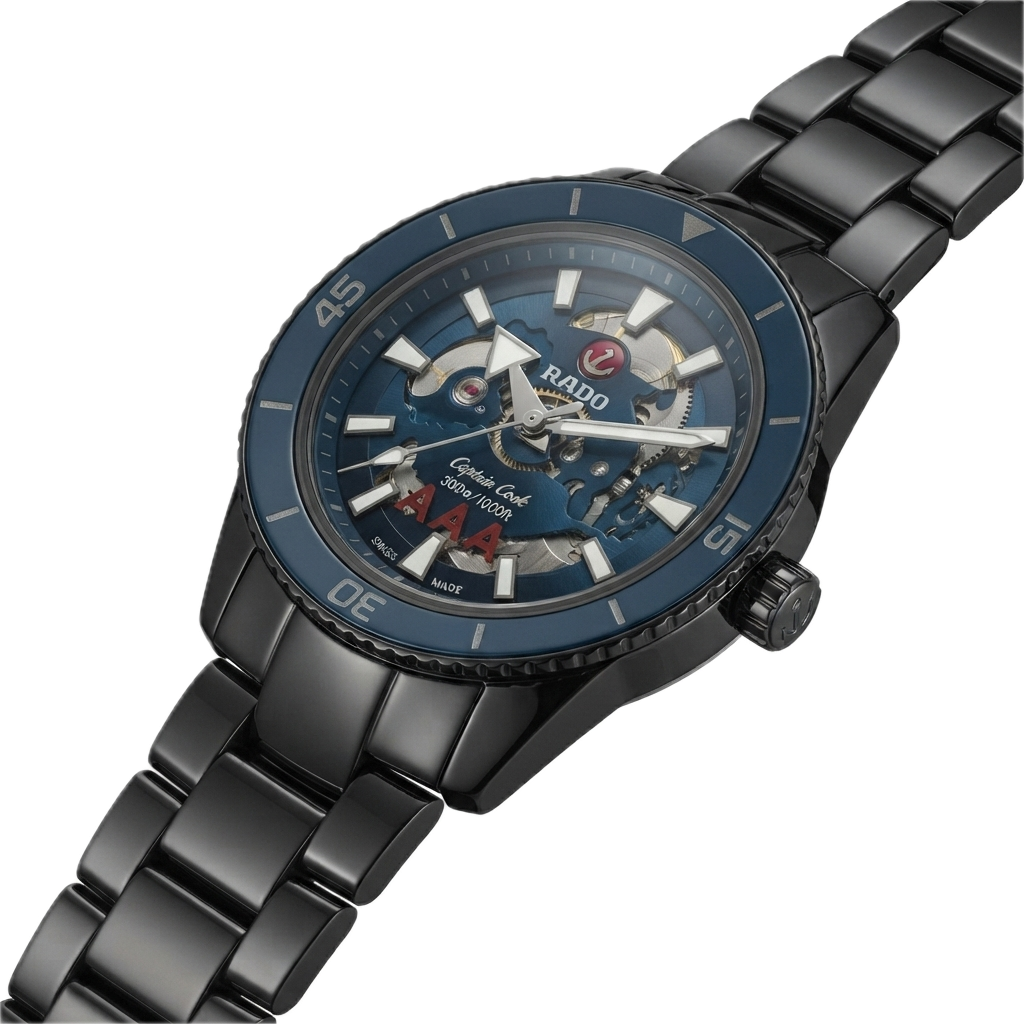 RADO CAPTAIN COOK SKELETON - BLACK BLUE - Image 4