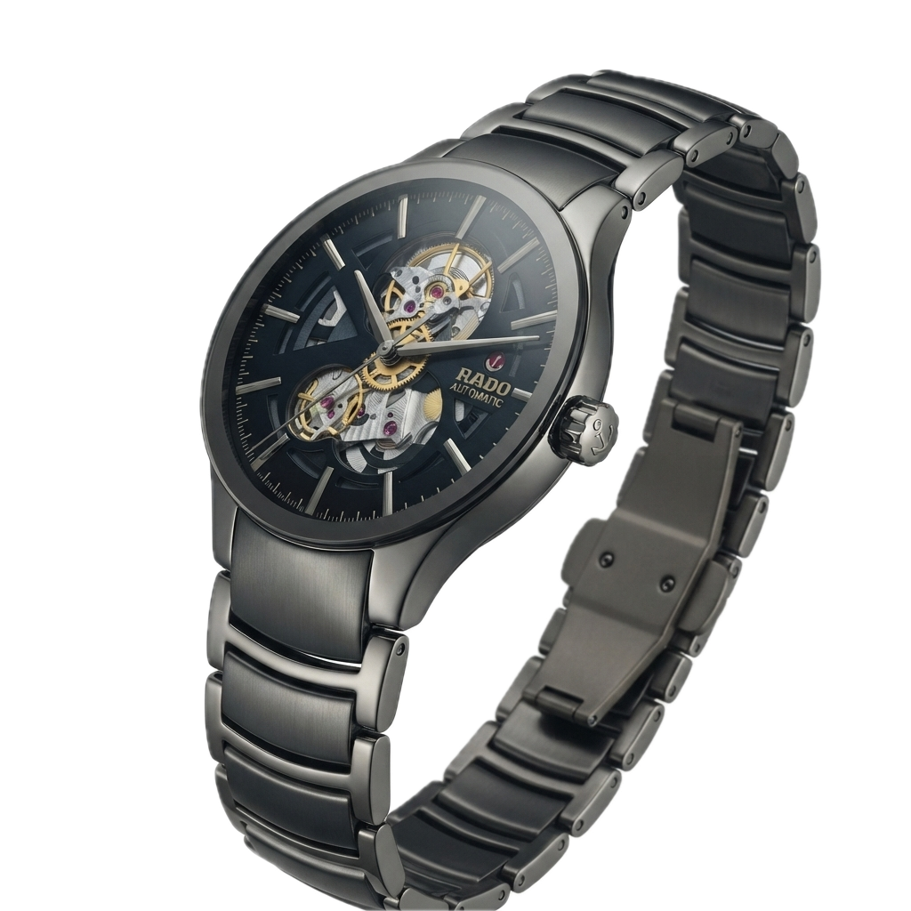 RADO TRUE ROUND AUTOMATIC OPEN HEART - FULL BLACK - Image 4