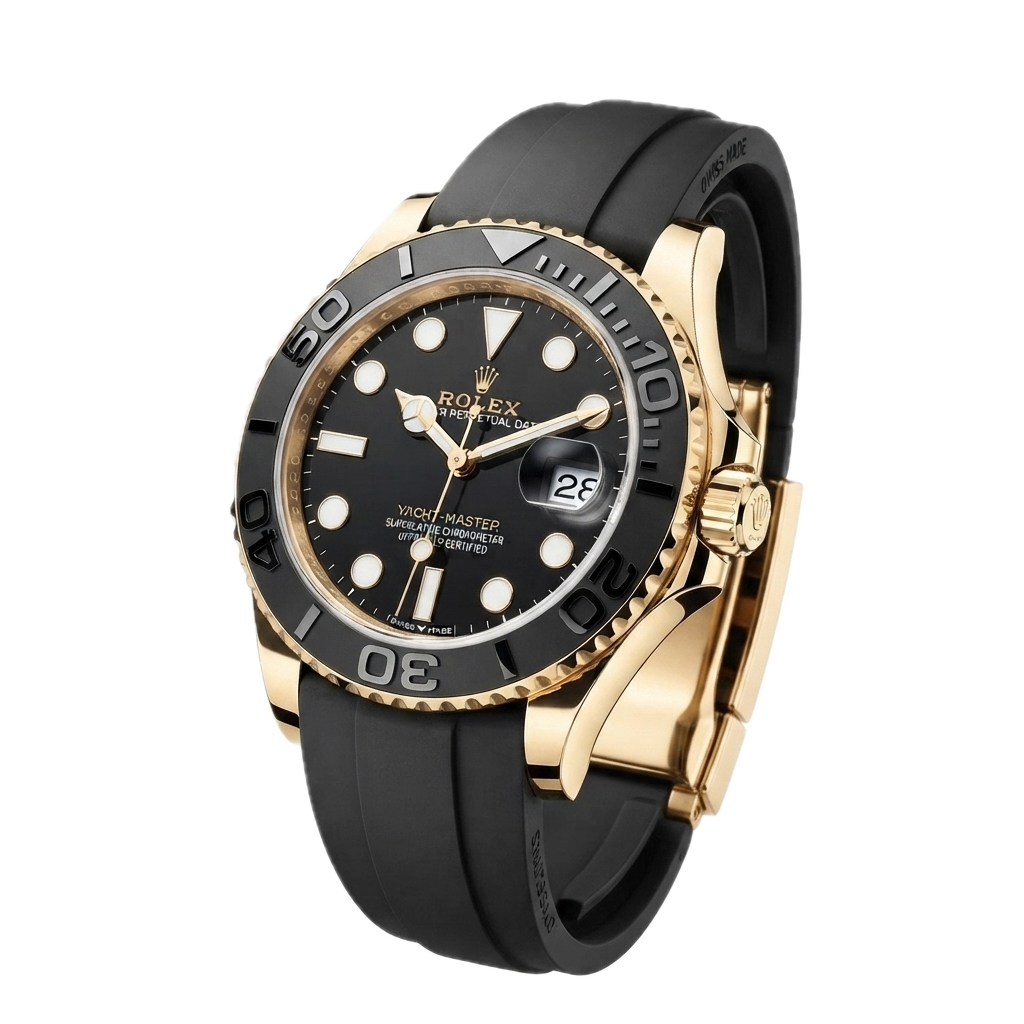 ROLEX YACHT MASTER OYSTER FLEX (GOLD BLACK) - Image 4