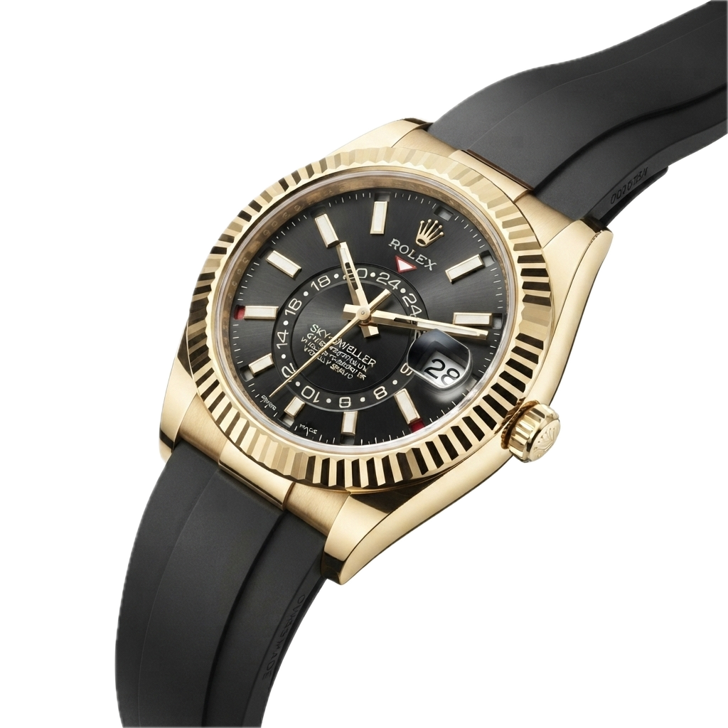 ROLEX SKY DWELLER OYSTERFLEX (GOLD BLACK) - Image 4