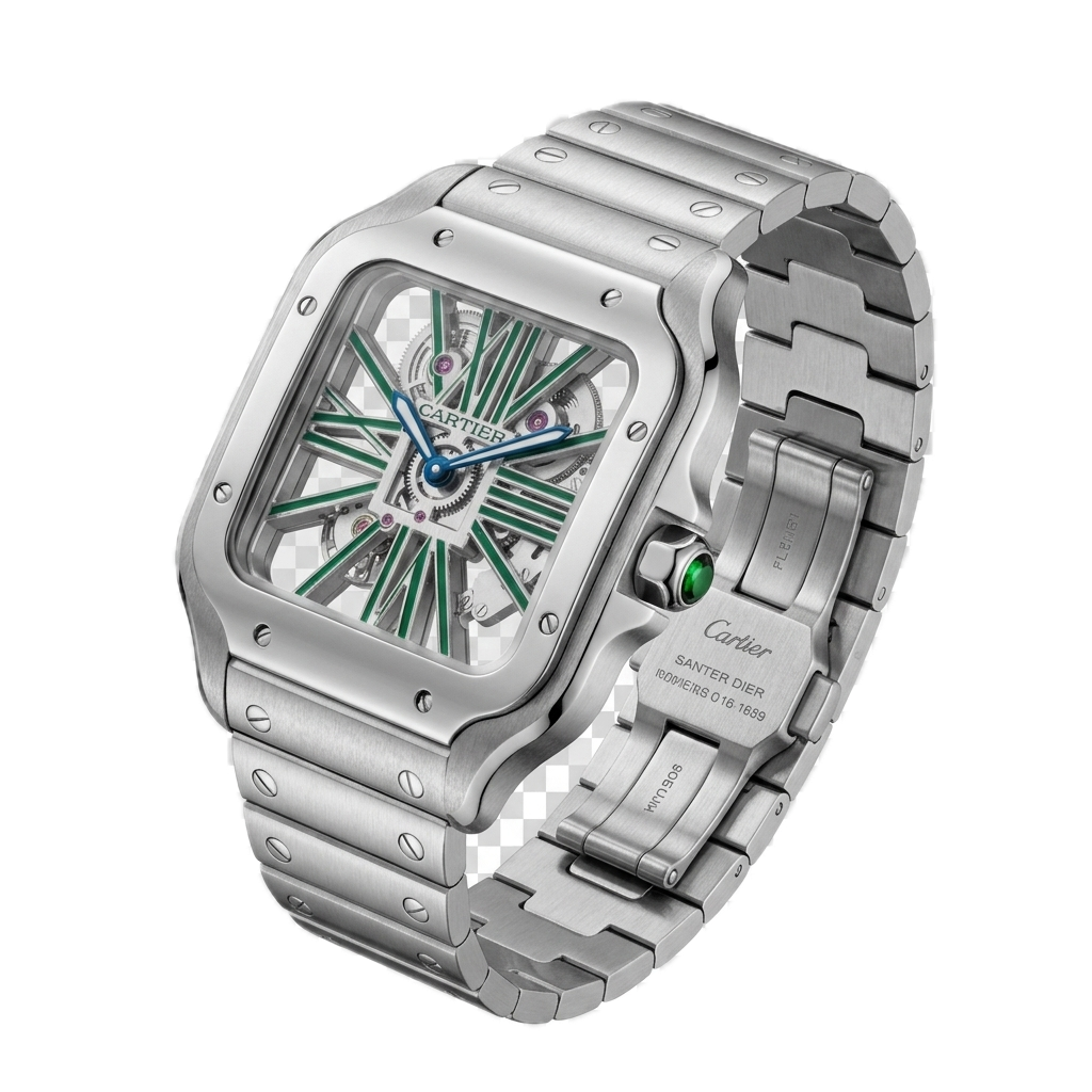CARTIER SANTOS DE CARTIER SKELETON WATCH - SILVER - Image 4