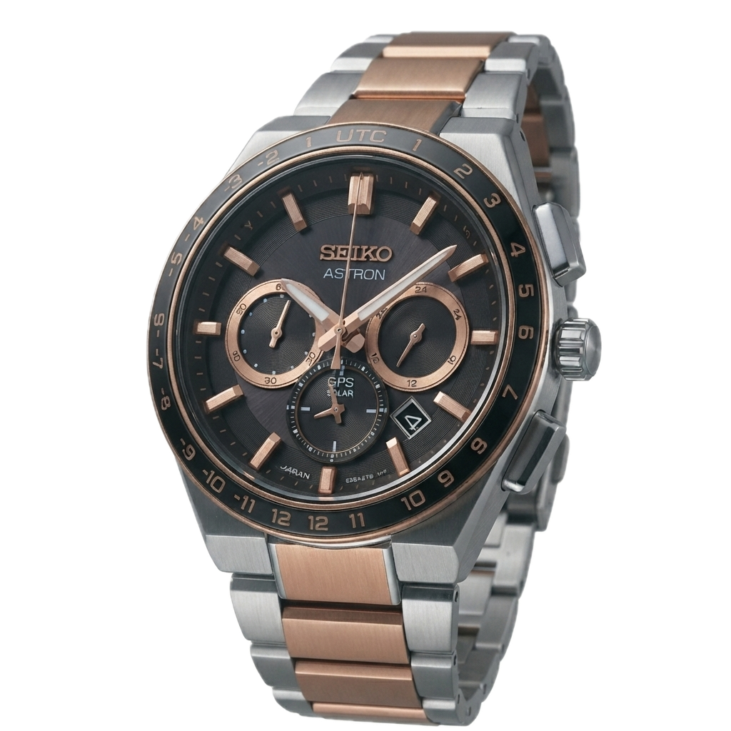 SEIKO ASTRON DUAL TONE GOLD BROWN - Image 4