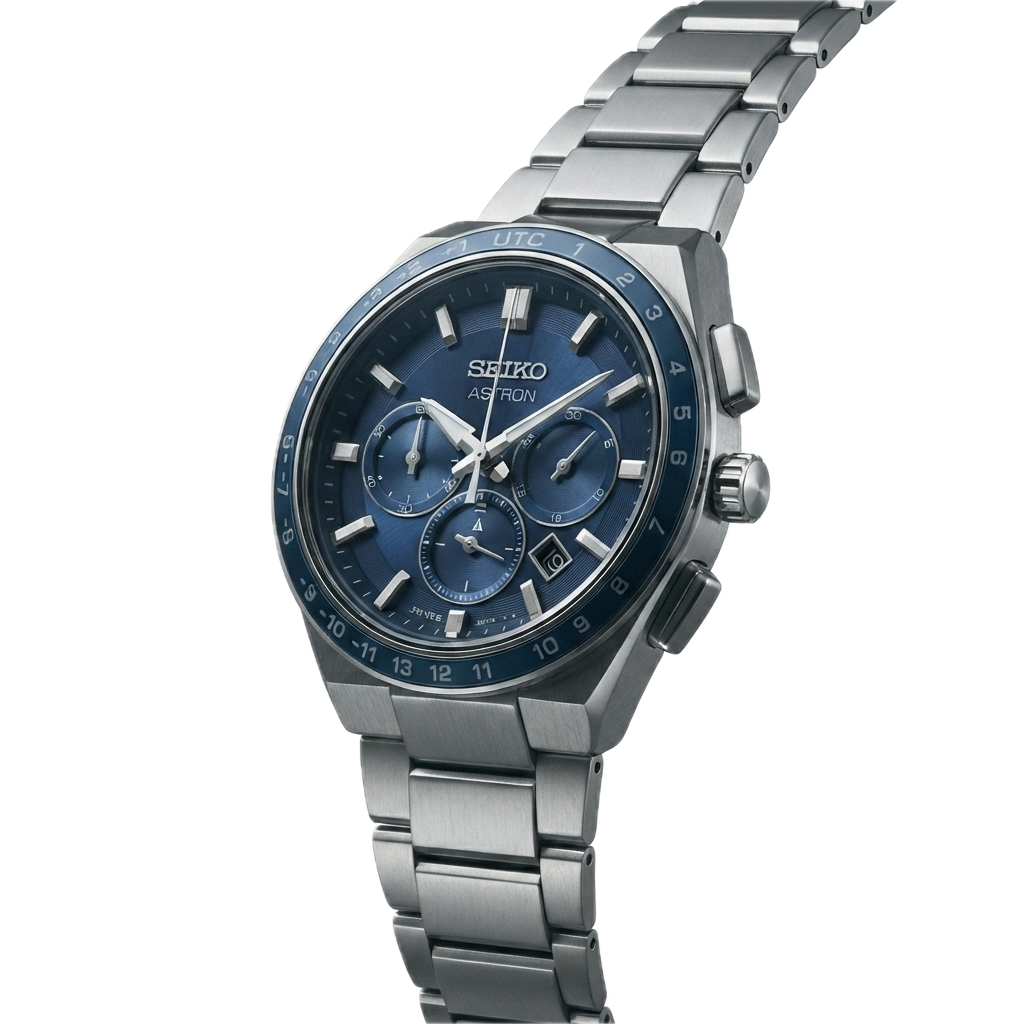 SEIKO ASTRON DUAL TONE SILVER BLUE - Image 4