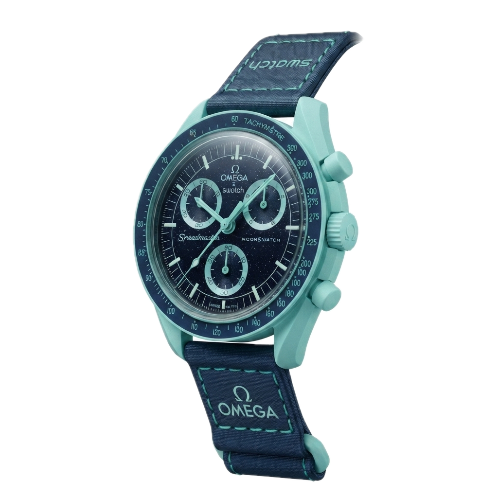 SWATCH X OMEGA BIOCERAMIC MOONSWATCH MISSION ON EARTH - POLAR LIGHTS - Image 4