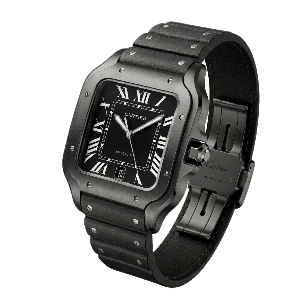 CARTIER SANTOS DE CARTIER WATCH BLACK - Image 4