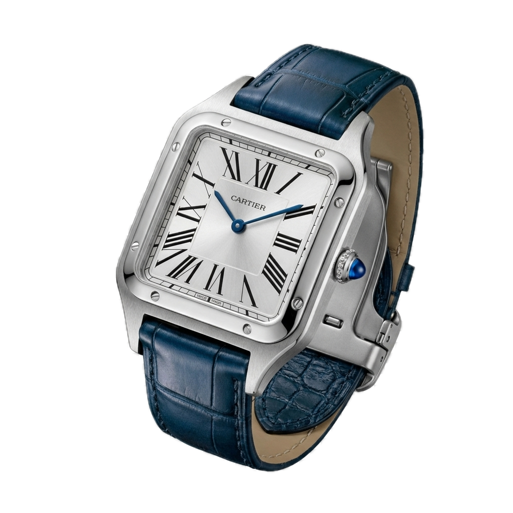 CARTIER SANTOS-DUMONT WATCH BLUE - Image 4