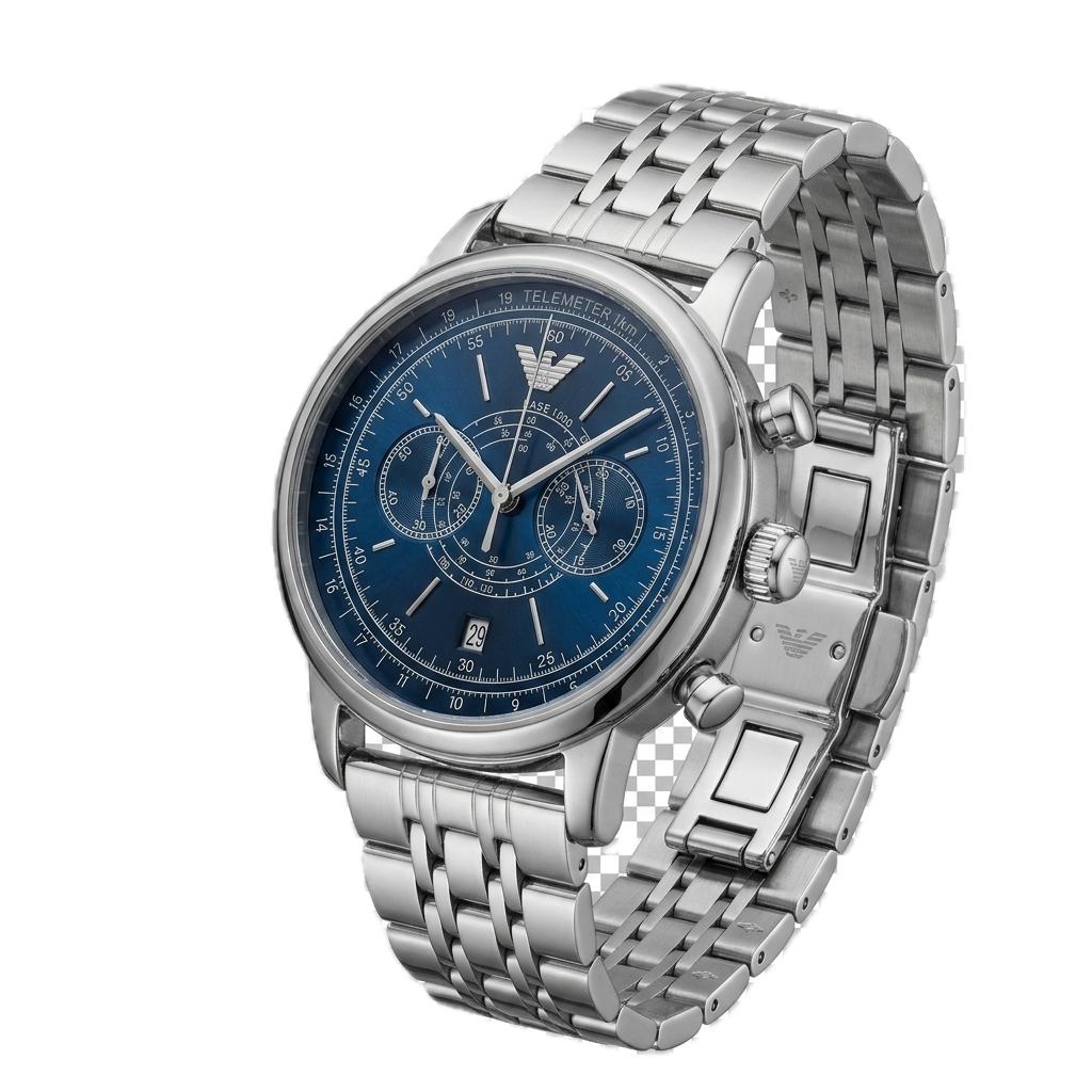 Emporio Armani Chronograph AR11634 (SILVER BLUE) - Image 4
