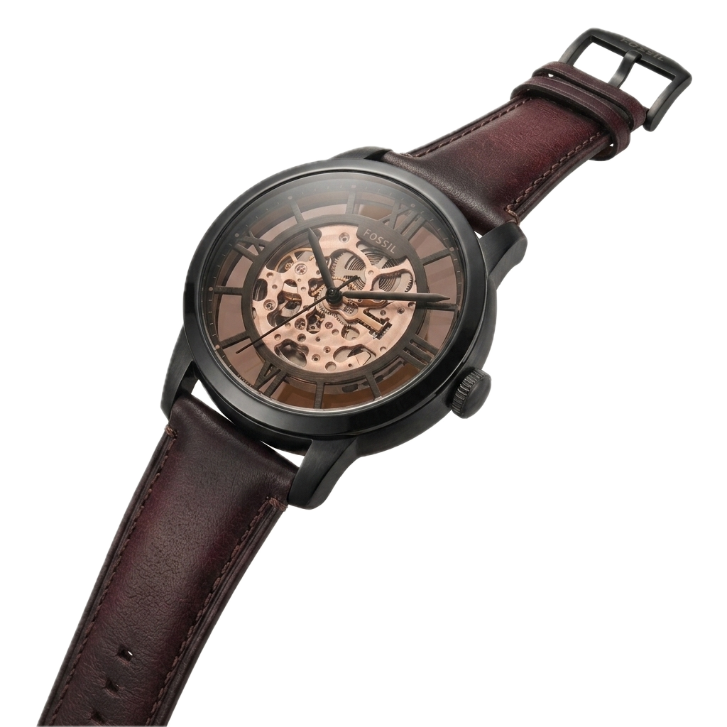 FOSSIL TOWNSMAN AUTOMATIC DARK BROWN LEATHER - Image 4