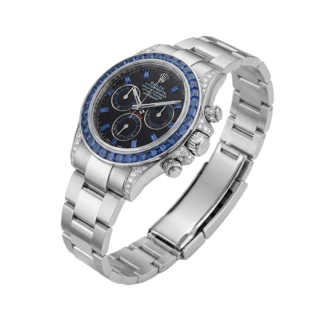 ROLEX DAYTONA COMOGRAPH BLUE SAPPHIRE - BLACK DIAL - Image 4