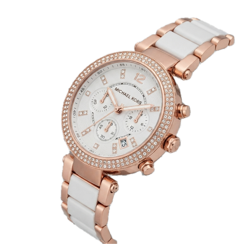 MICHAEL KORS - PARKER WATCH (WHITE / ROSEGOLD) - Image 4