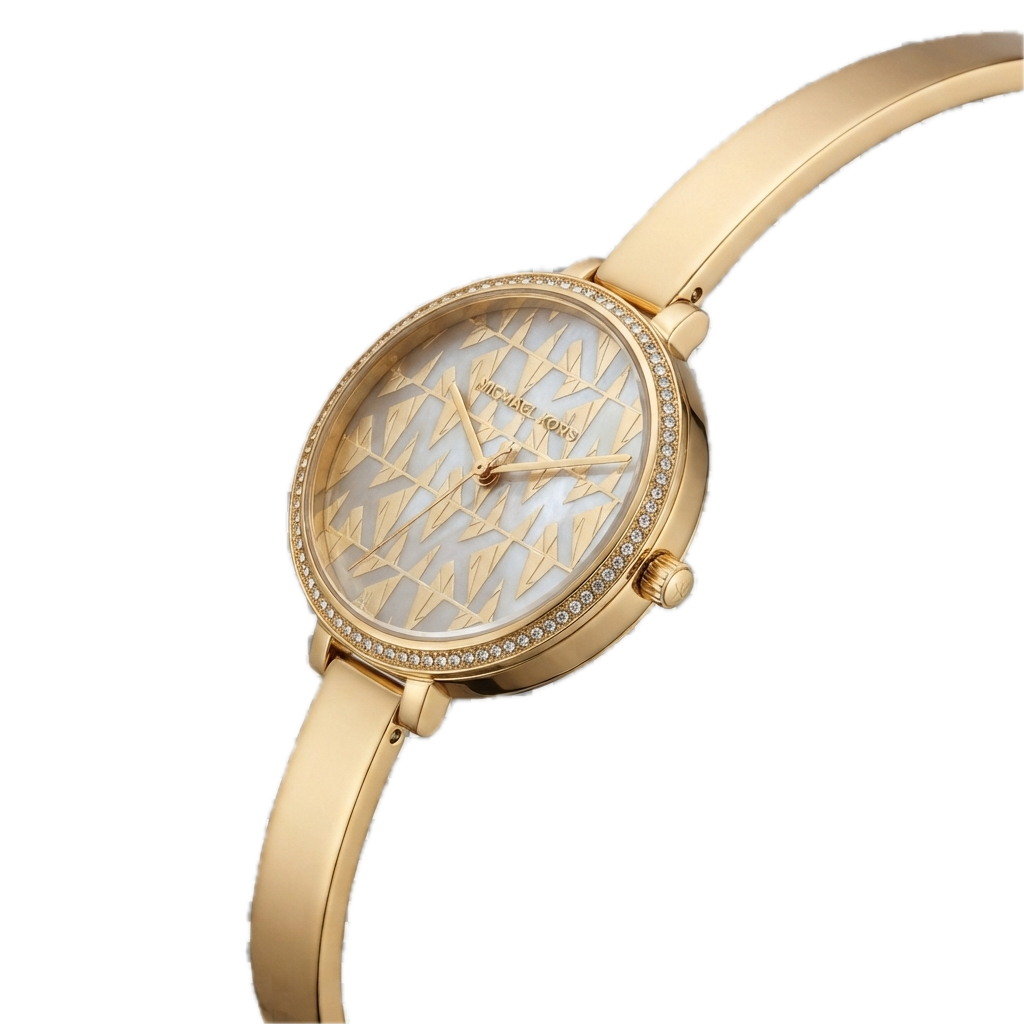 MICHAEL KORS NAIA GOLD-TONE LOGO WATCH - Image 4