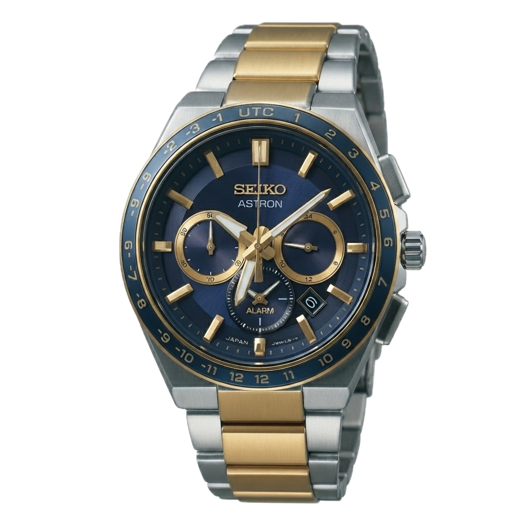 SEIKO ASTRON DUAL TONE GOLD BLUE - Image 4