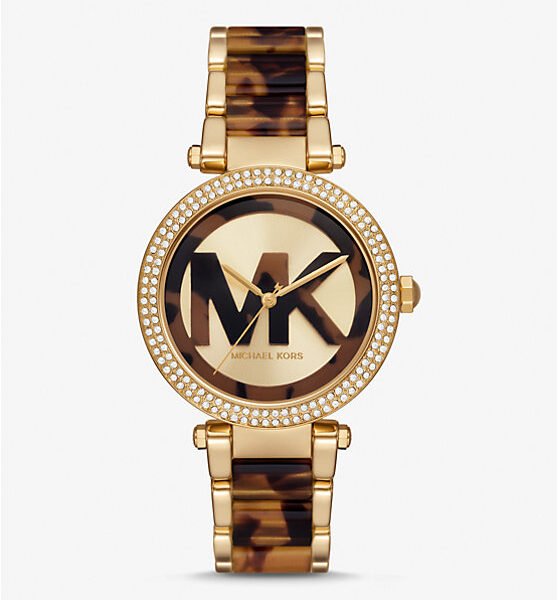 MICHAEL KORS  PARKER PAVE GOLD TONE